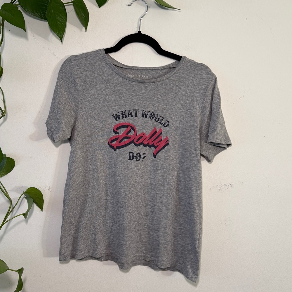 Draper James Dolly Parton Gray Crew Neck Gray Graphic Tee